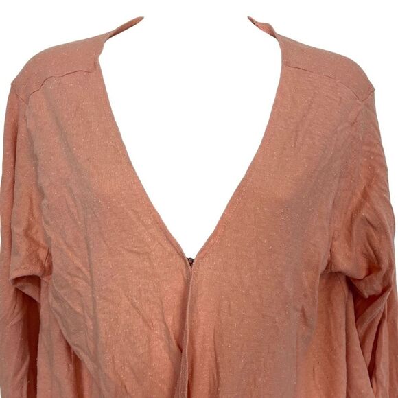 OUT FROM UNDER URBAN OUTFITTERS Pink Blouson Knit V-Neck Long Sleeve Top Shirt L - Picture 2 of 16